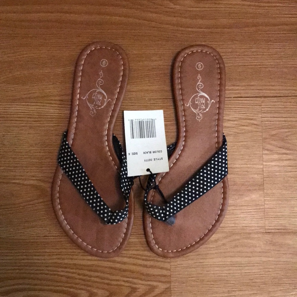 Polka Dot Flip Flops